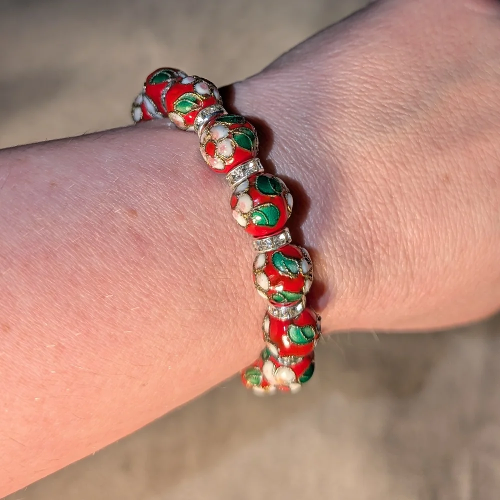 Cloisonne Beaded Bracelet - Picture 11 of 12
